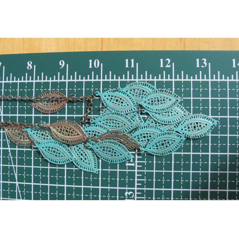 Turquoise Tear Drop Tapered Lightweight Necklace - Picture 9 of 9